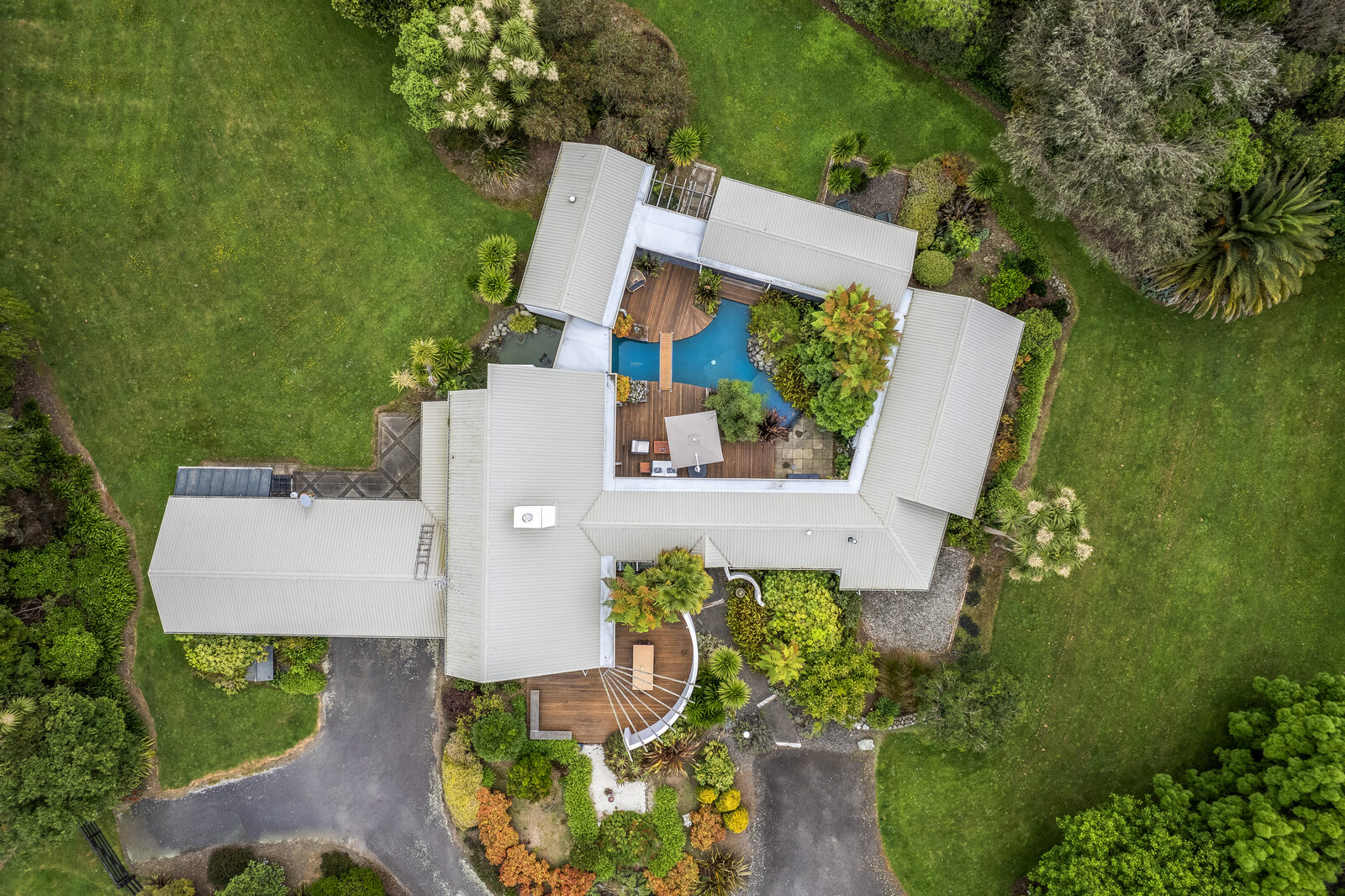Aerial drone — coastal lifestyle property